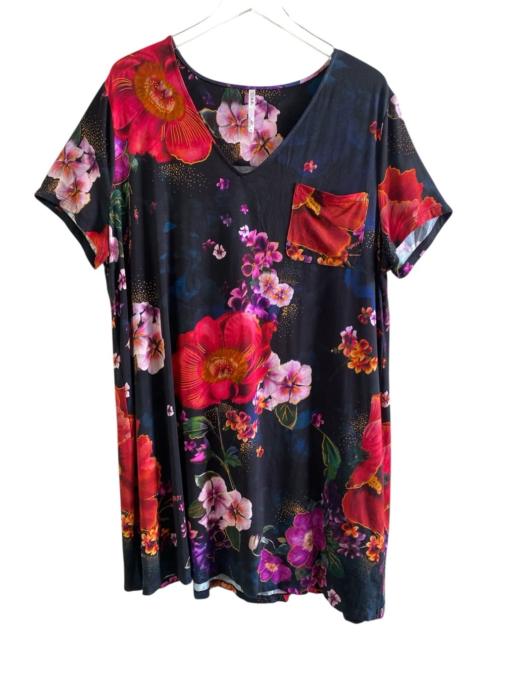 Soma Cool Nights Short Sleeve V Neck Sleep Shirt Size XXL